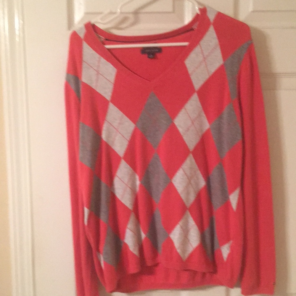 Ladies argyle sweater